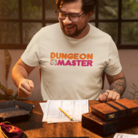 Dungeon Master Retro Donut Men's Logo Tee